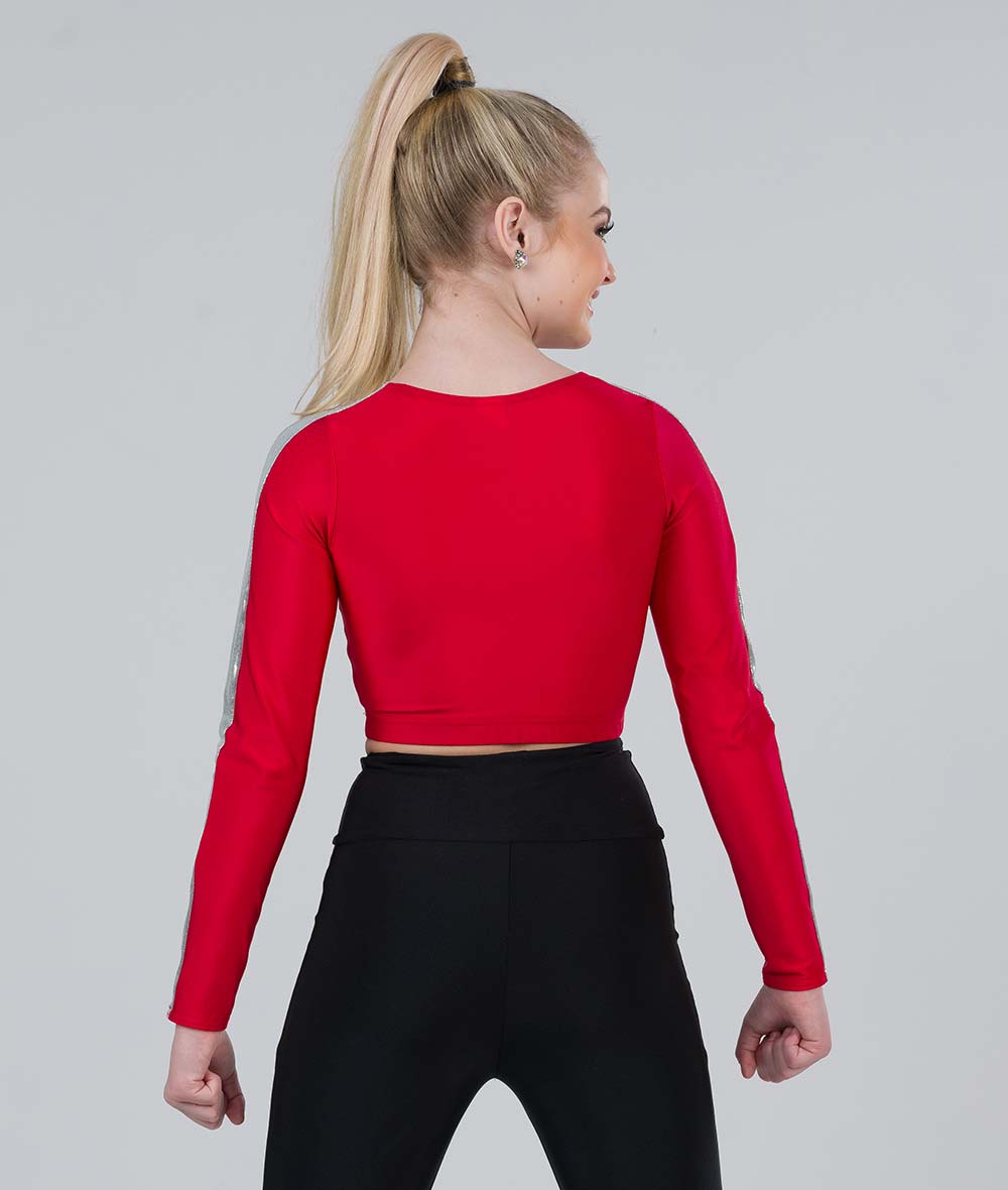 T2294 Side Stripe Crop Top