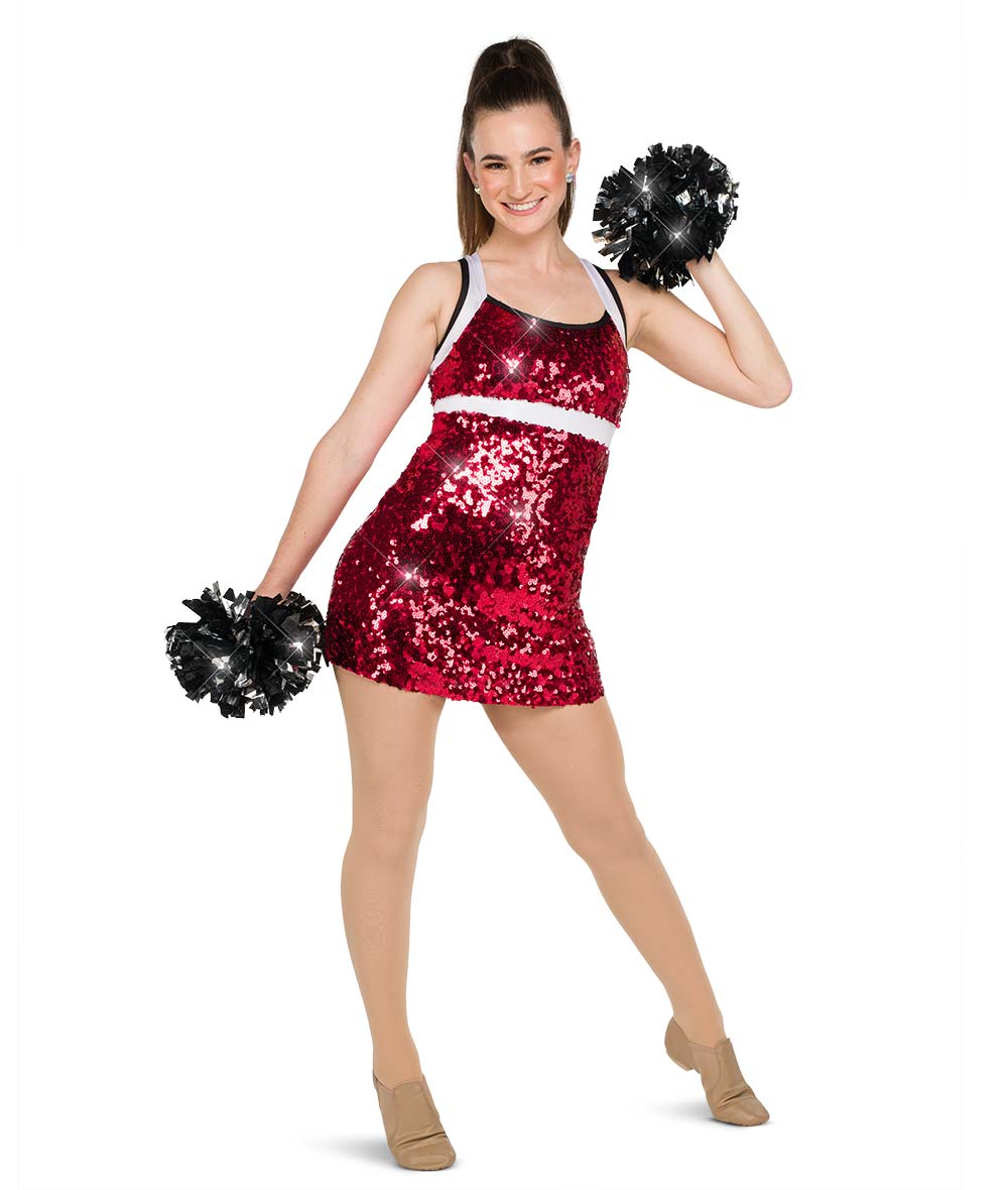 T2297 Varsity Sequin Tank Dress