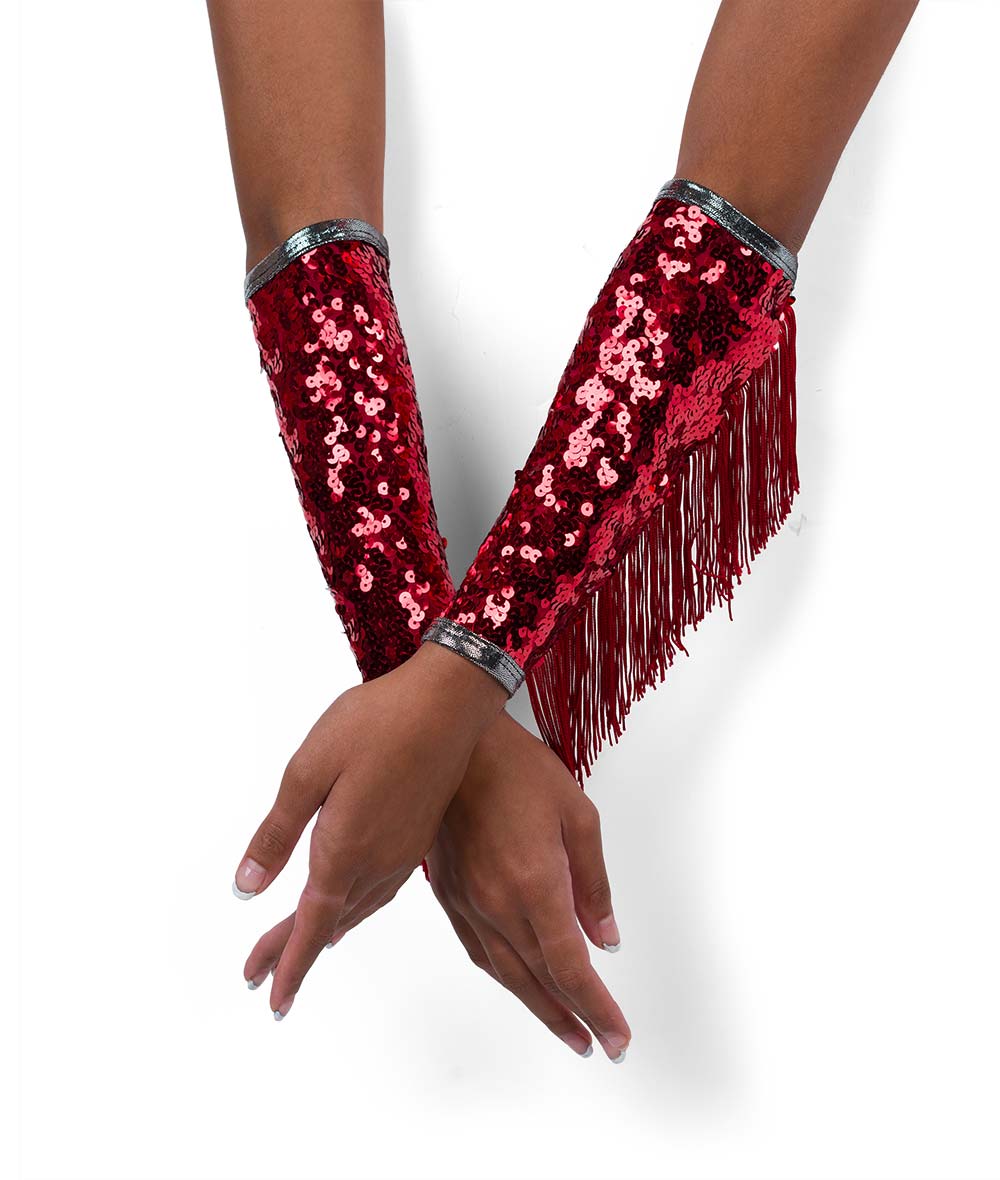T2312M Sequin Fringe Mitts