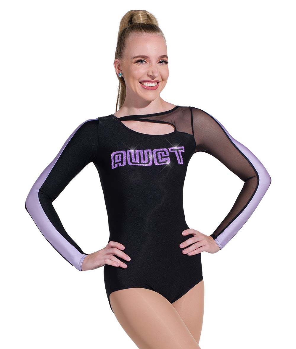 T2357 Stripe Sleeve Leotard