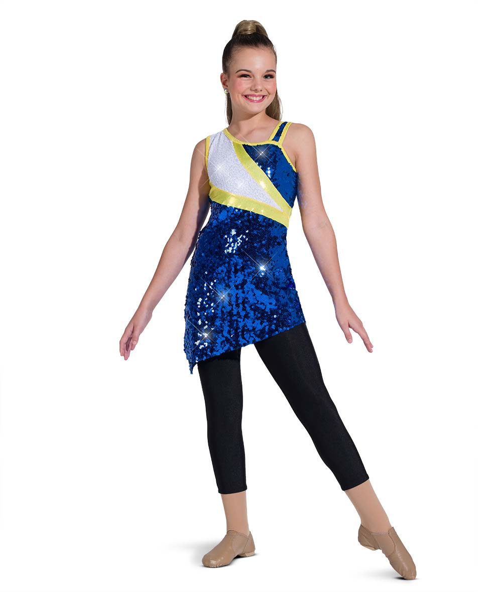 T2360 Asymmetrical Sequin Dress