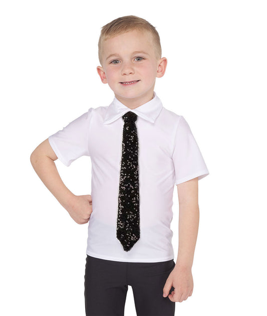 12758 Sequin Tie Shirt