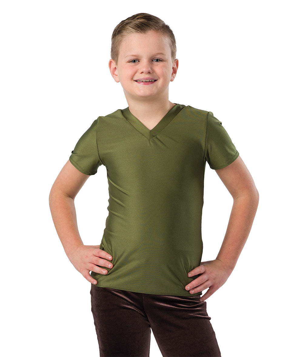 22946 Spandex V Neck Guy Top