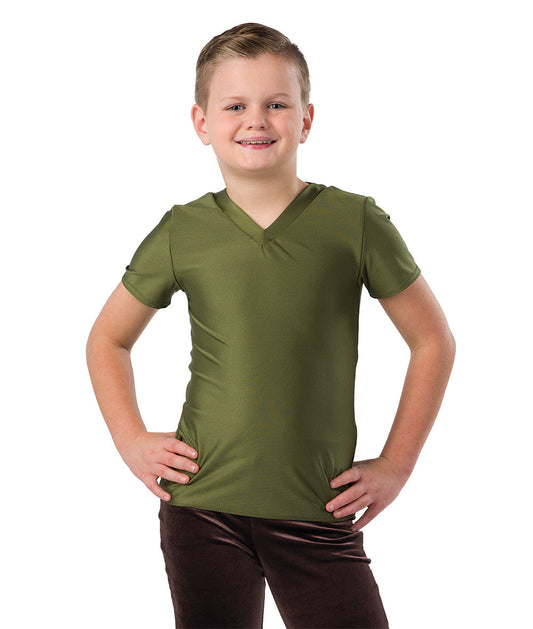 22946 Spandex V Neck Guy Top