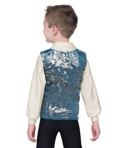 24340 Foil Scroll Velvet Vest