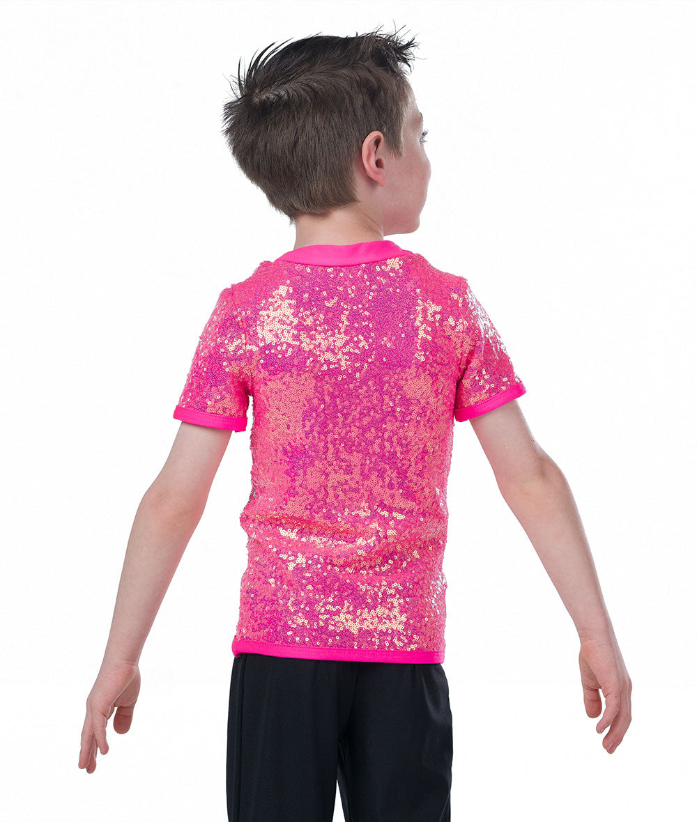 25345 Sequin V Neck Guy Top