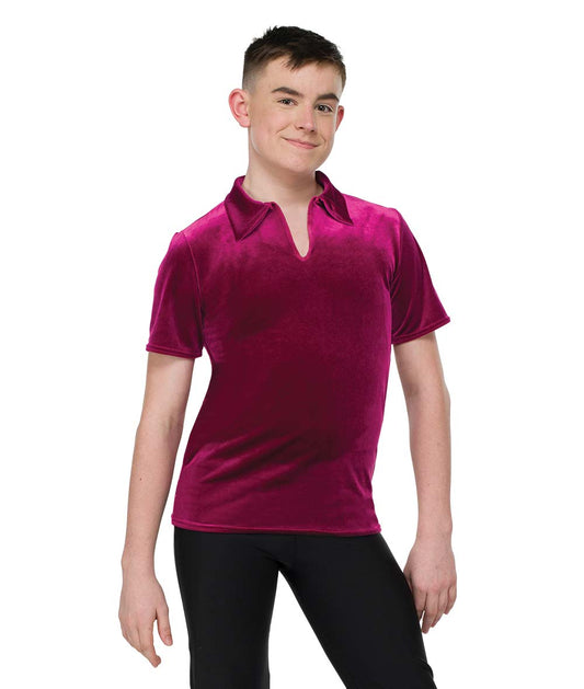 328G Velvet Collared Shirt