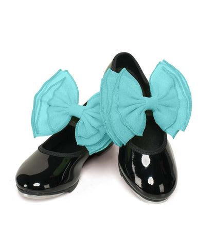 Sb02 Layered Organdy Shoe Bows