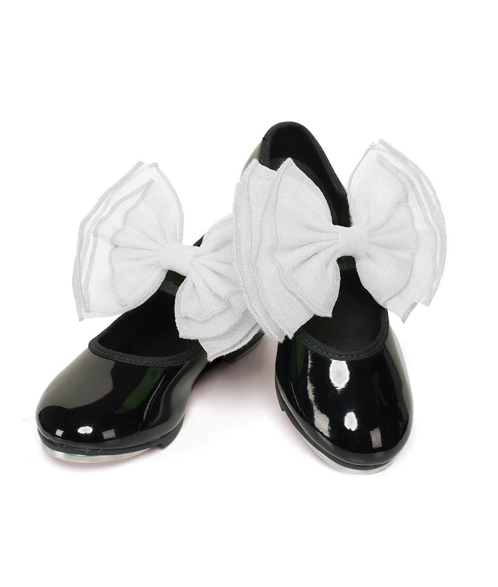 Sb02 Layered Organdy Shoe Bows