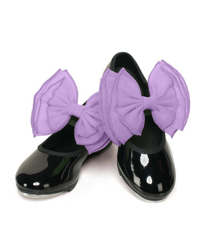Sb02 Layered Organdy Shoe Bows