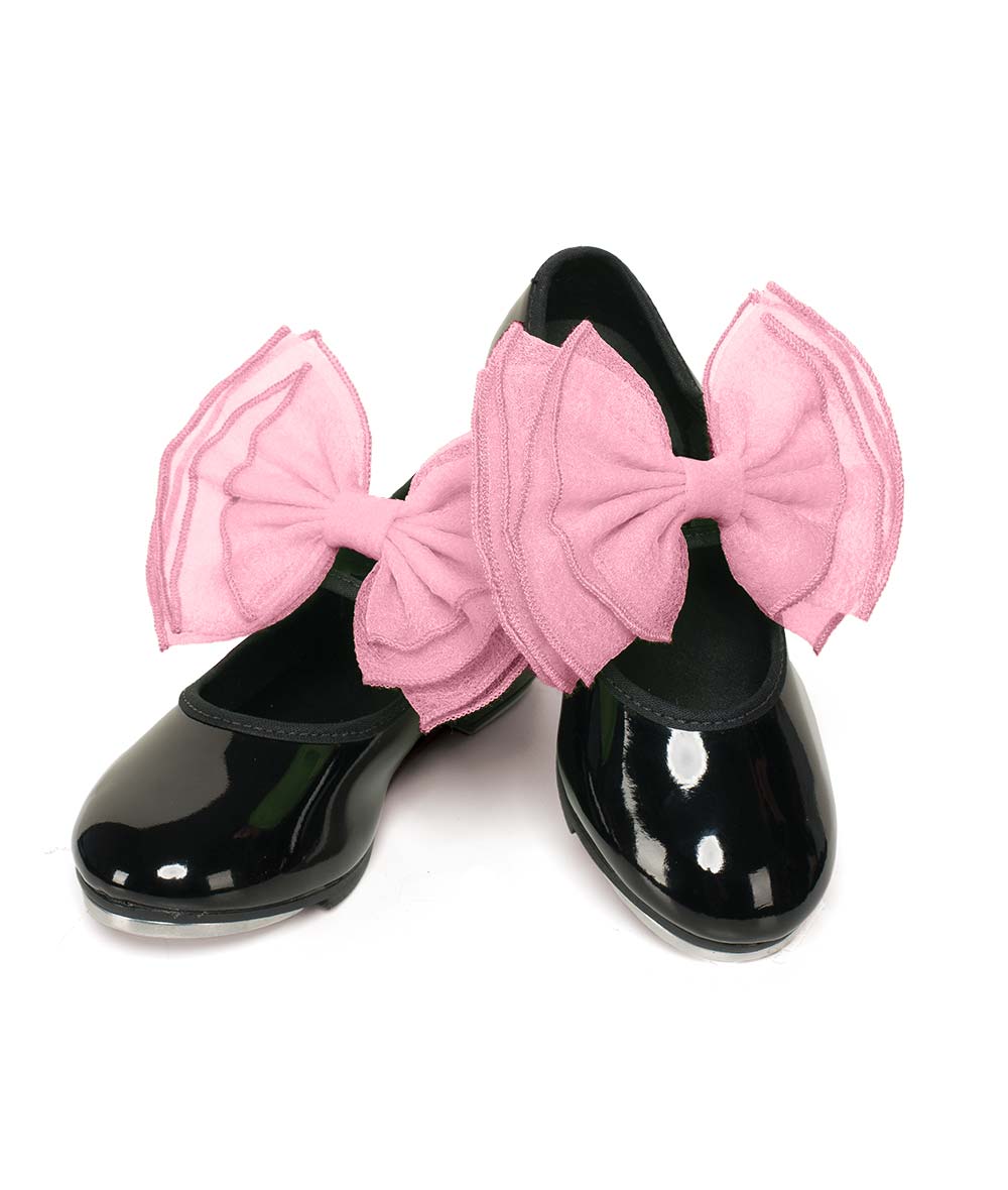 Sb02 Layered Organdy Shoe Bows