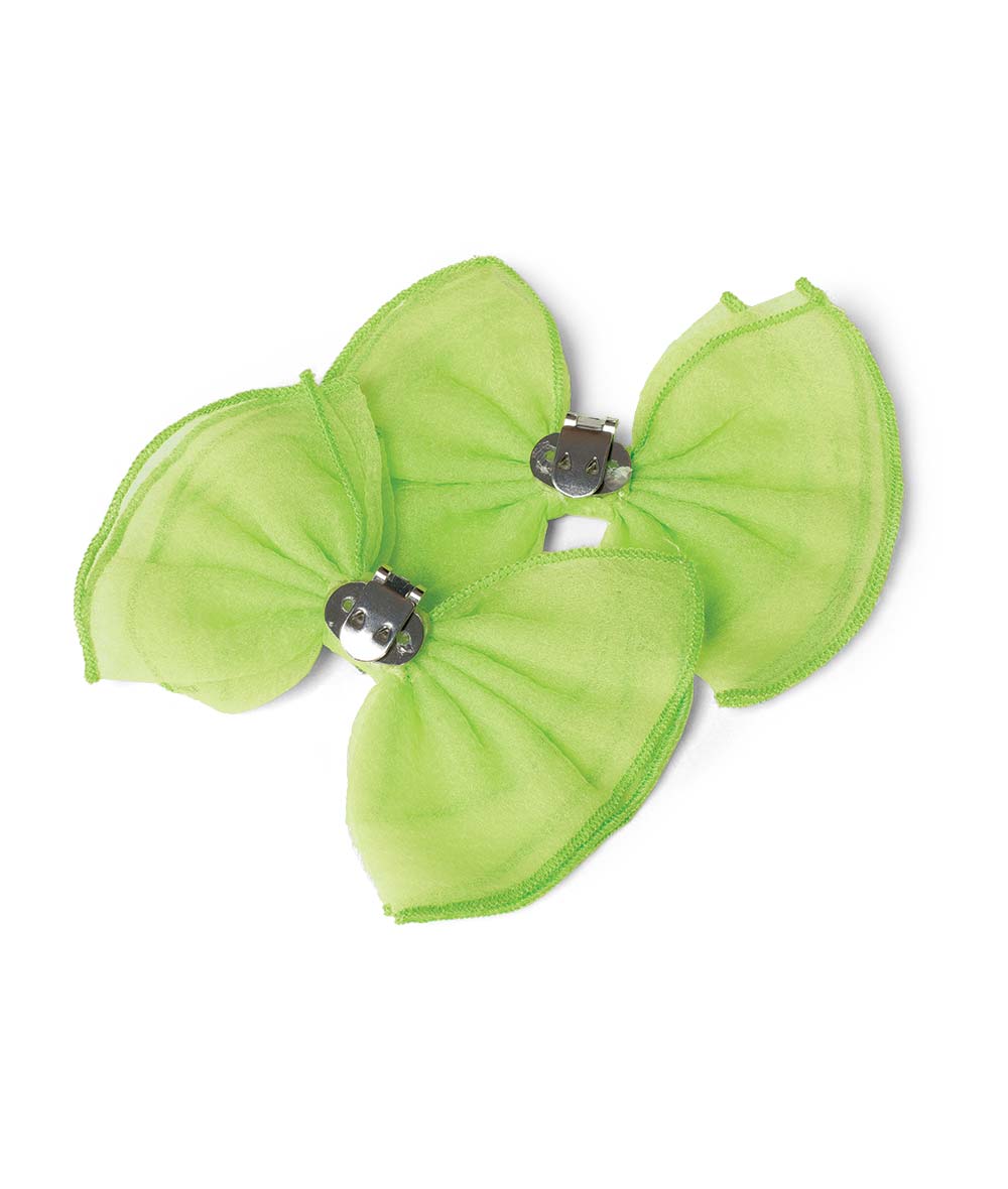 Sb02 Layered Organdy Shoe Bows
