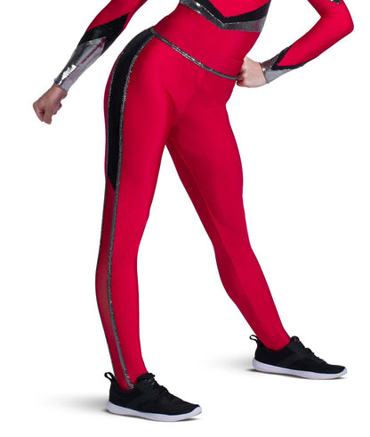 T2176 Mesh Side Stripe Leggings