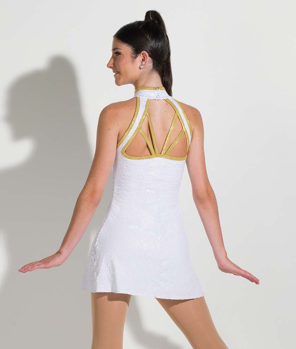 T2284 Custom Sequin Halter Dress