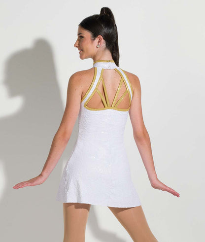 T2284 Custom Sequin Halter Dress