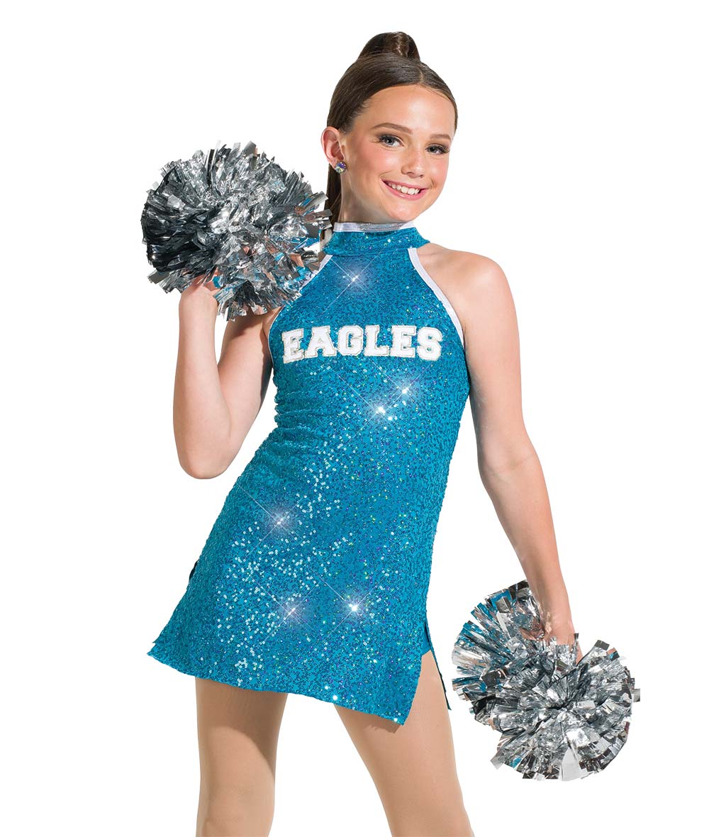 T2284 Custom Sequin Halter Dress