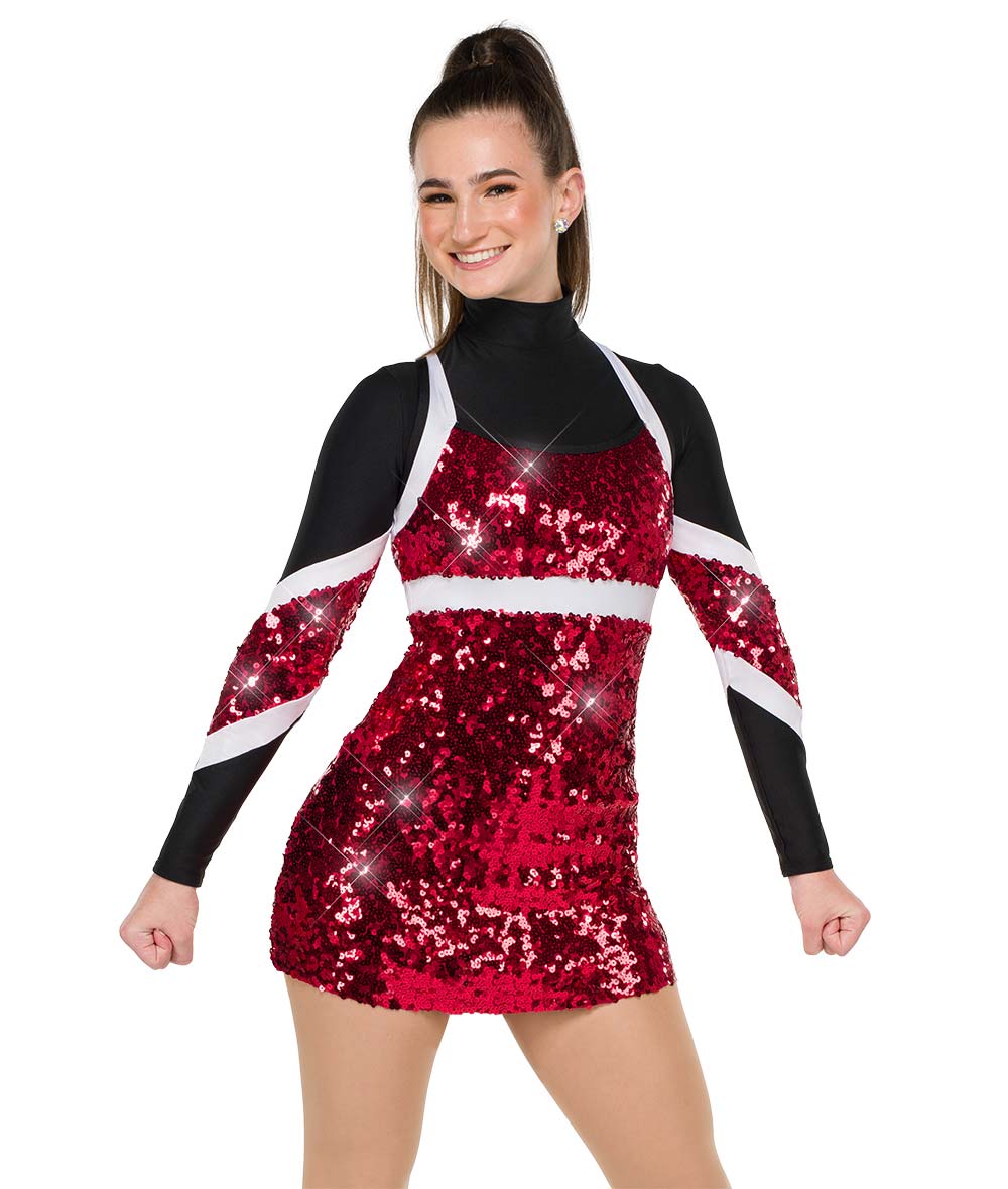 T2297 Varsity Sequin Tank Dress