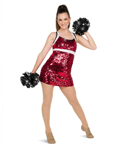 T2297 Varsity Sequin Tank Dress