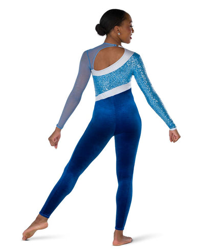 T2302 Sequin Panel Unitard
