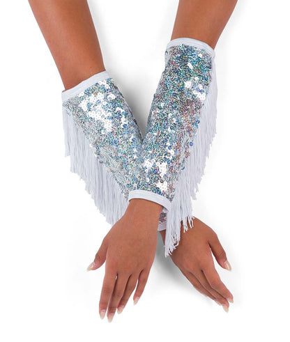 T2312M Sequin Fringe Mitts