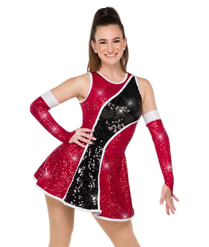 T2314 Sequin Swoop Dress