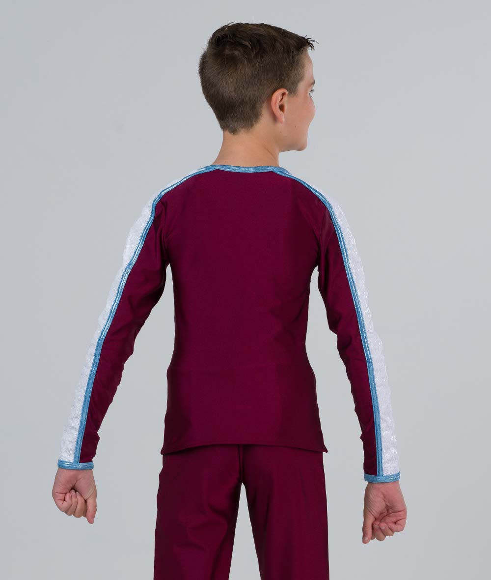 T2324 Sequin Sleeve Guy Top