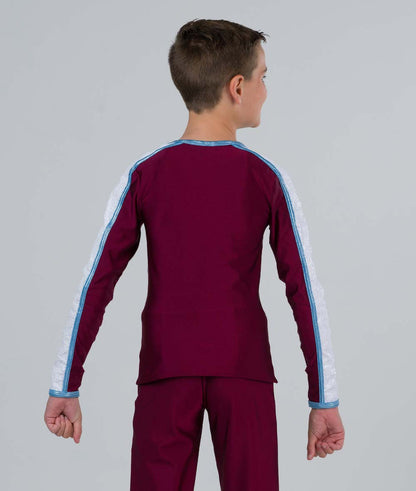 T2324 Sequin Sleeve Guy Top
