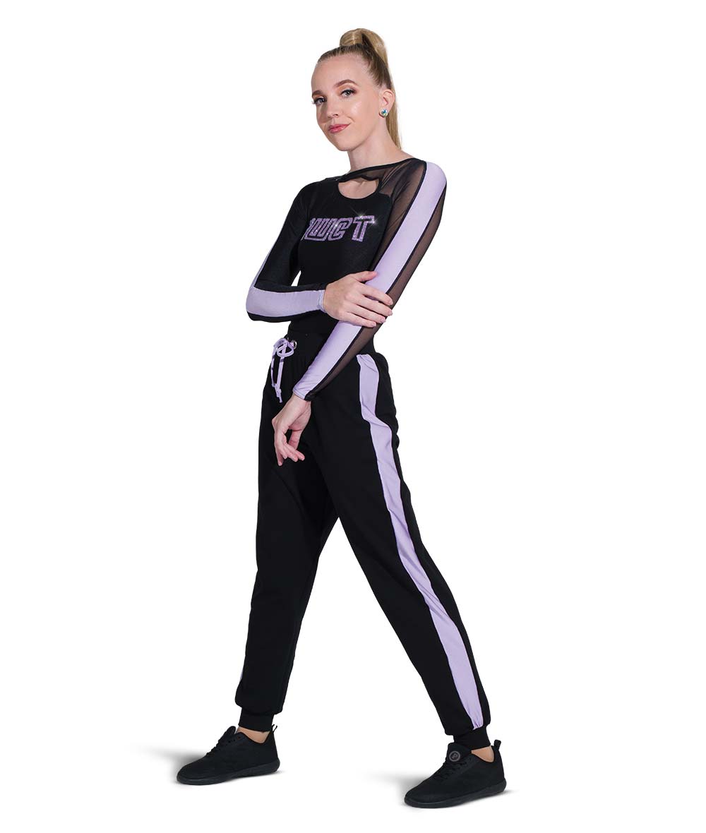 T2357 Stripe Sleeve Leotard