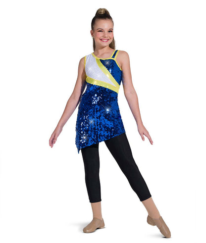 T2360 Asymmetrical Sequin Dress
