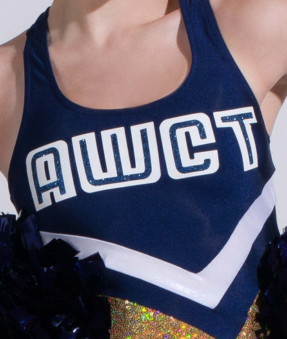 TA170 Block Inset Two-Tone Vinyl Applique